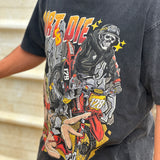Dirt&amp;Die T-Shirt - Stoppie in front of Pin-ups 