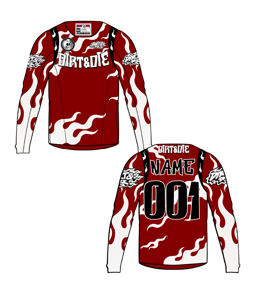 Maillot Dirt&Die personnalisé - Series 01 “Wildfire Set”