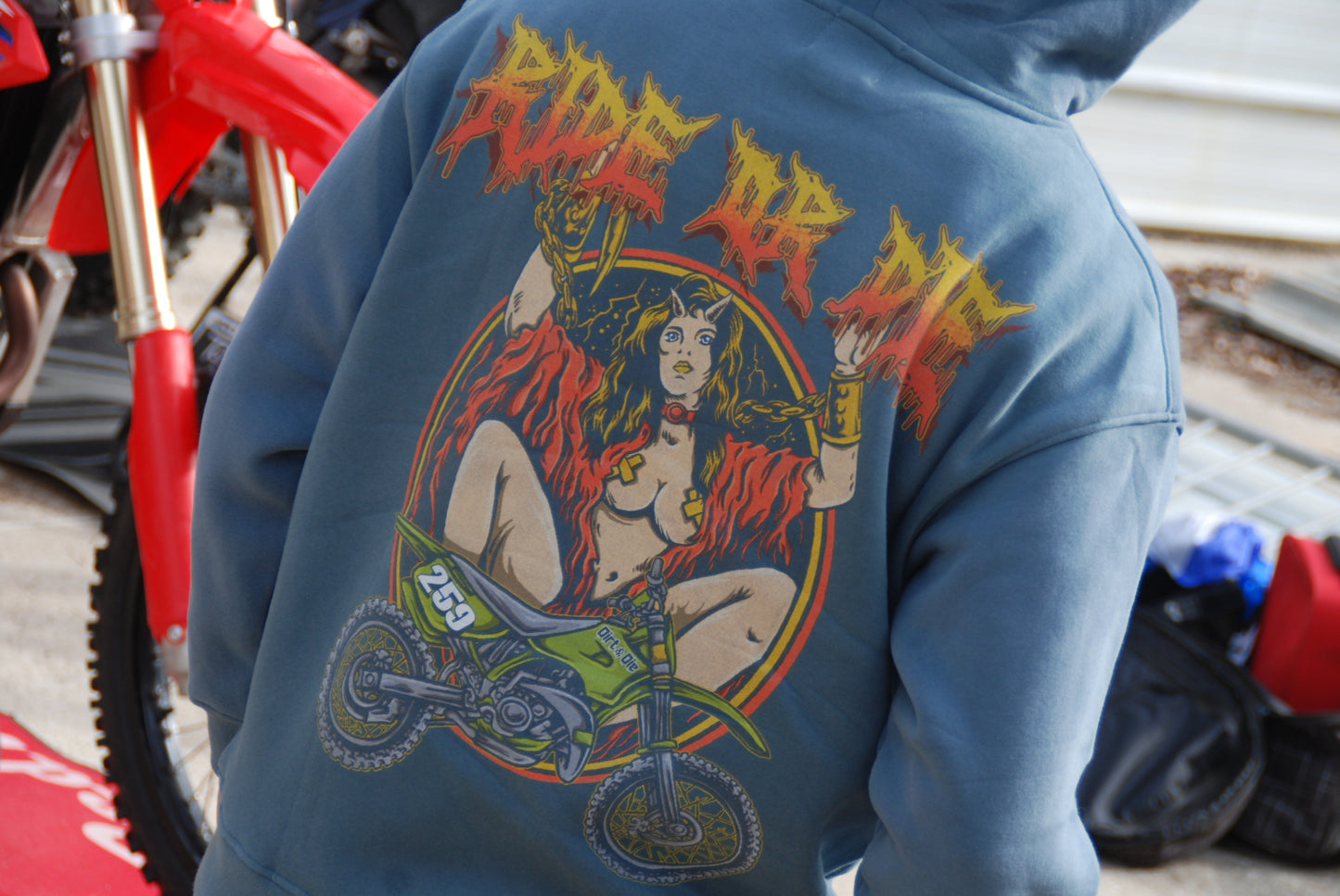 Dirt&amp;Die unisex hoodie - Sultry Thunder Cruise